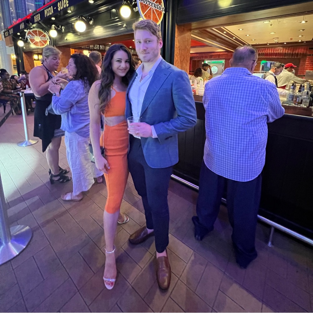 Orange Midi Cut Out Dress